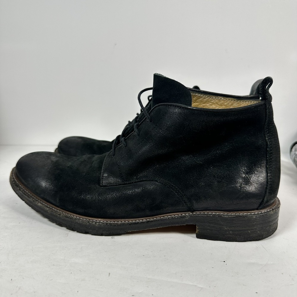 Billy Reid Boots‎ Men's 8.5 Black Short Anderson Leather Made In Italy Fast Ship